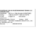 SVIJEĆNJAK LISA SA SVIJEĆOM MURANO TEHNIKA 12,5 CM BIJELO-SIVI