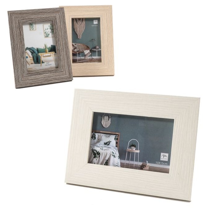 OKVIR ZA SLIKU 13x18 CM S DRVENIM OKVIROM U BOJI 21x16 CM - MDF