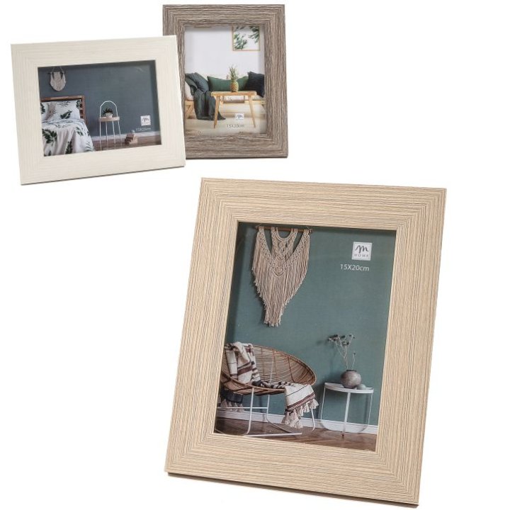 OKVIR ZA SLIKU 15x20 CM S DRVENIM OKVIROM U BOJI