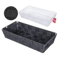 KOŠARICA ZA KRUH ČETVRTASTA 30x14x6 CM CRNA / BIJELA - NYLON