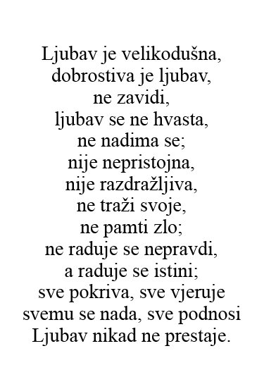 OKVIR S ANĐELOM I PORUKOM 21x29,7cm Ljubav je velikodušna, dobrostiva je ljubav