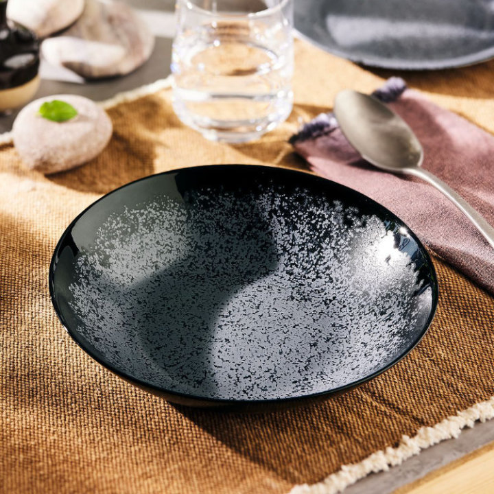 SERVIS ZA JELO SLATE CRNO - SIVI 18 DIJELNI - LUMINARC