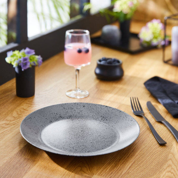 SERVIS ZA JELO SLATE CRNO - SIVI 18 DIJELNI - LUMINARC