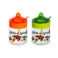 POSUDICA ZA ZAČINE S POKLOPCEM I ŽLIČICOM U BOJI 200 ML
