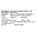 SVIJEĆNJAK - VAZA CVIJET MURANO TEHNIKA 18 CM BOJA MEDA / LJUBIČASTA