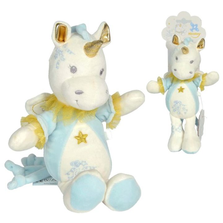 PLIŠANI JEDNOROG PLAVI 26 CM - NICOTOY