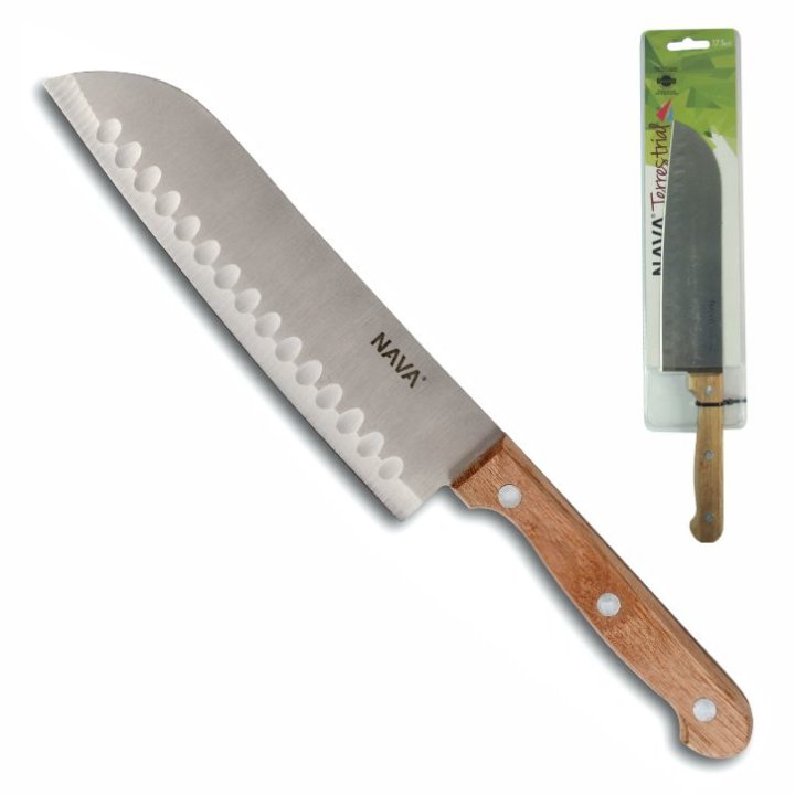 NOŽ KUHINJSKI TERRESTRIAL SANTOKU S DRVENOM DRŠKOM 29,5 CM