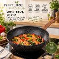 WOK TAVA NATURE 28 CM S NEPRIJANJAJUĆIM STONE PREMAZOM