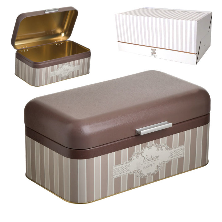 KUTIJA ZA KRUH METALNA S POKLOPCEM ELEGANCE VINTAGE