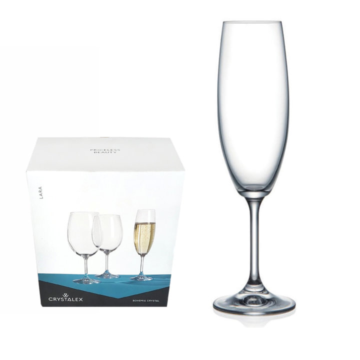 KRISTALNE ČAŠE ZA ŠAMPANJAC LARA 6/1 220 ML