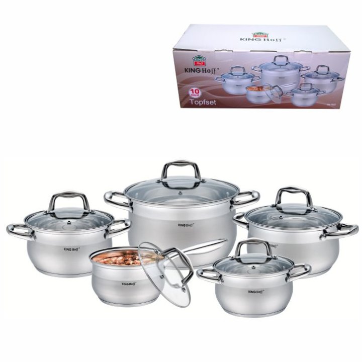 SET POSUĐA INOX SA STAKLENIM POKLOPCIMA SET 10/1