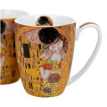 ŠALICE PORCULANSKE 2/1 380 ML U POKON KUTIJI - THE KISS BY GUSTAV KLIMT