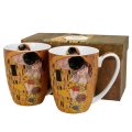 ŠALICE PORCULANSKE 2/1 380 ML U POKON KUTIJI - THE KISS BY GUSTAV KLIMT