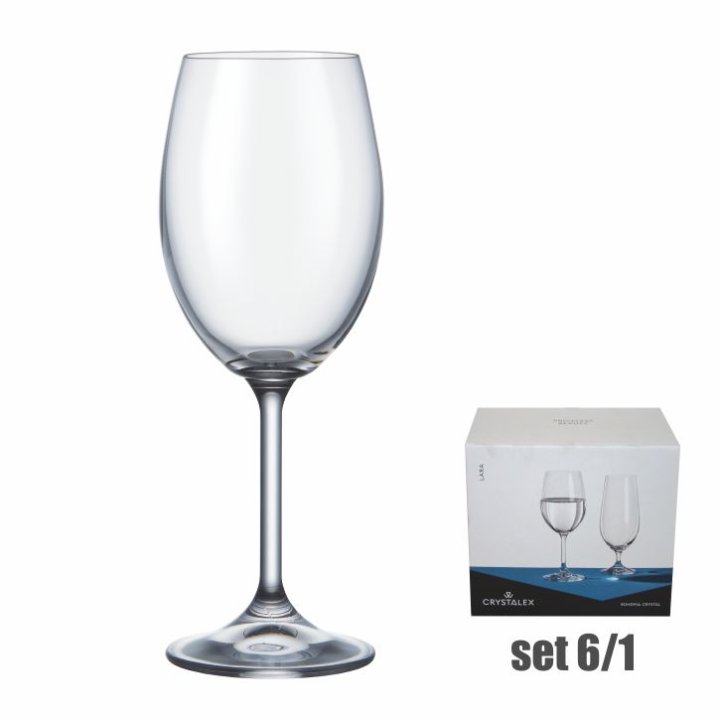 KRISTALNE ČAŠE ZA VINO LARA 6/1 250 ML