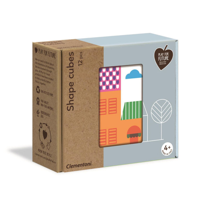 CLEMENTONI SHAPE CUBES - KOCKE SA SLIKAMA KUĆA 16x17 CM