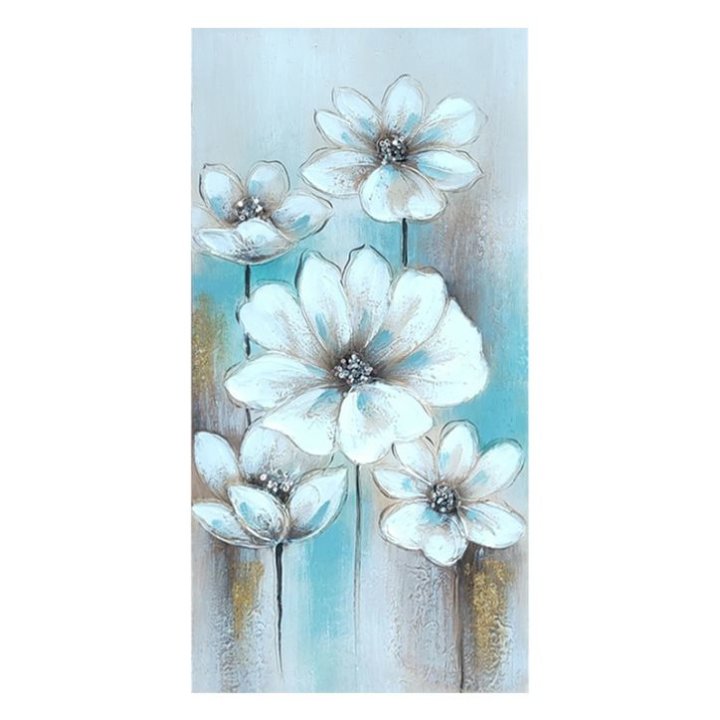 SLIKA ZA ZID CANVAS CVJETOVI 40x80 CM