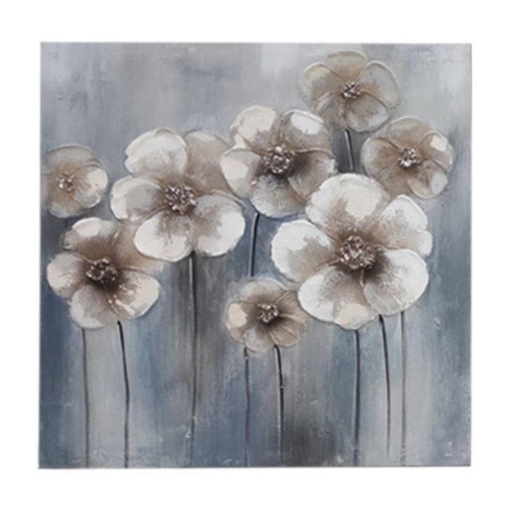 SLIKA ZA ZID CANVAS CVJETOVI 60x60 CM