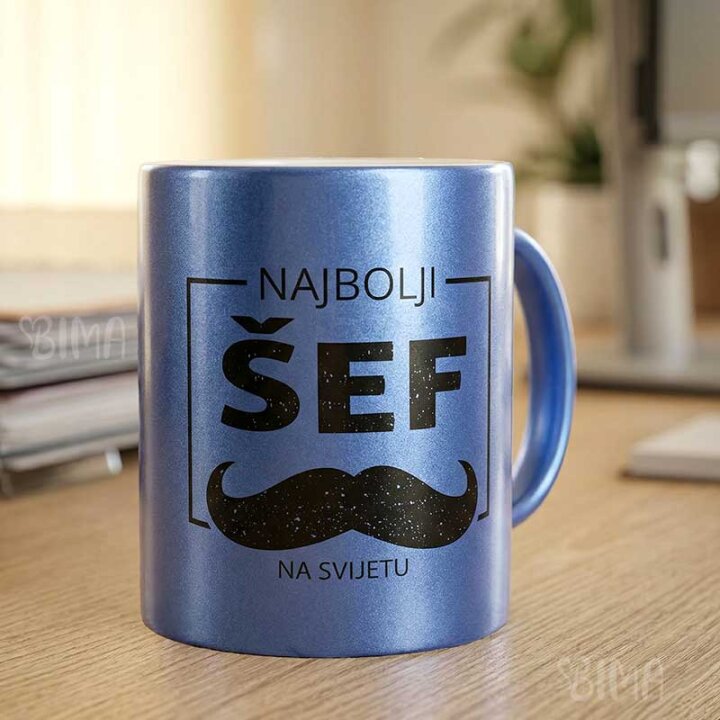 POKLON ŠALICA KERAMIČKA S NATPISOM - Najbolji šef