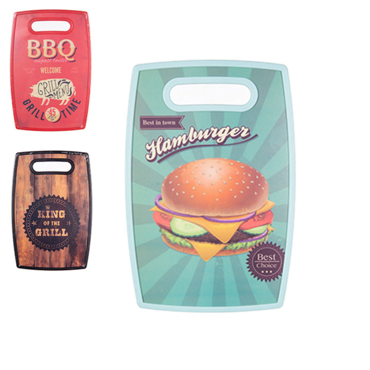 DASKA ZA REZANJE PVC DEKORIRANA - BBQ, GRILL, HAMBURGER