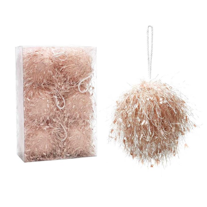 KUGLICE ZA BOR ČUPAVE ROZE 8 CM 6/1