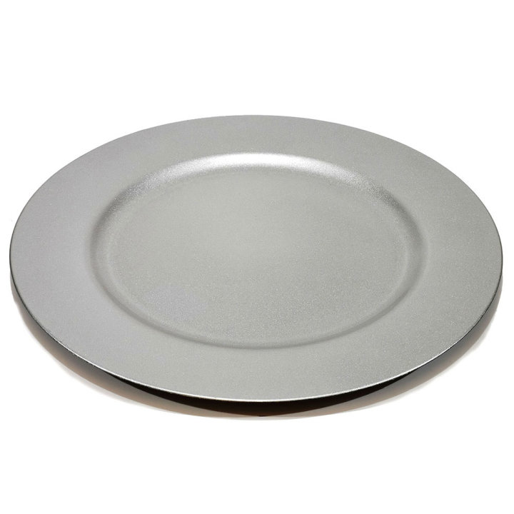 TANJUR PODLOŽNI DEKORATIVNI SREBRNI 33 CM