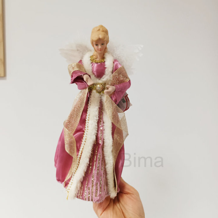 VRH ZA BOR ANĐEO 27 CM ROZA-SREBRNI