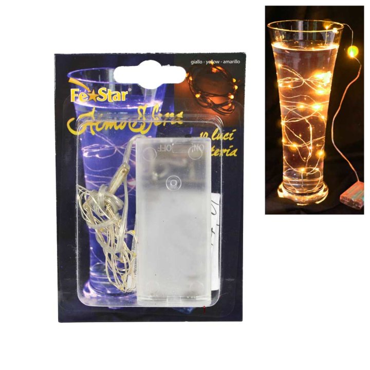 LED MIKRO LAMPICE TOPLO BIJELE 10/1 NA BATERIJE