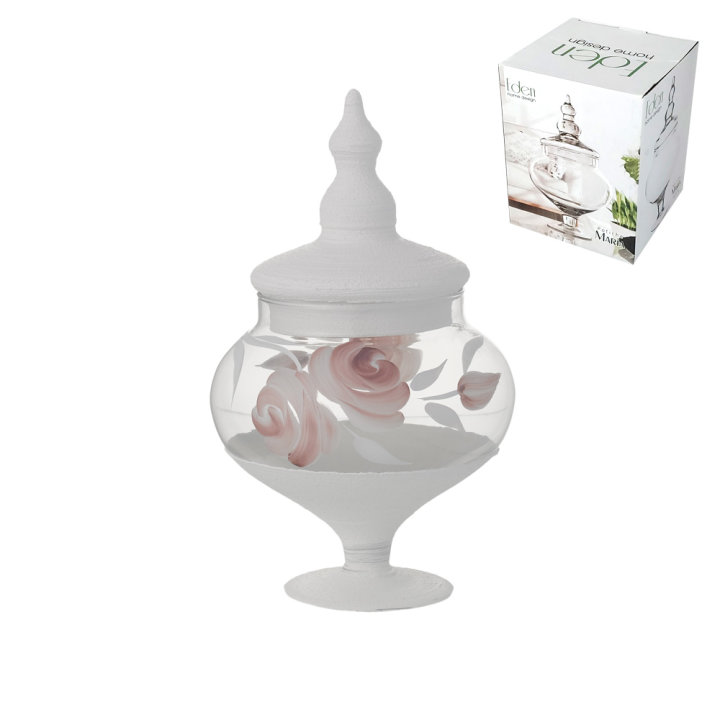 POSUDA S POKLOPCEM DEKORIRANA MARIA-ALBA 30 CM