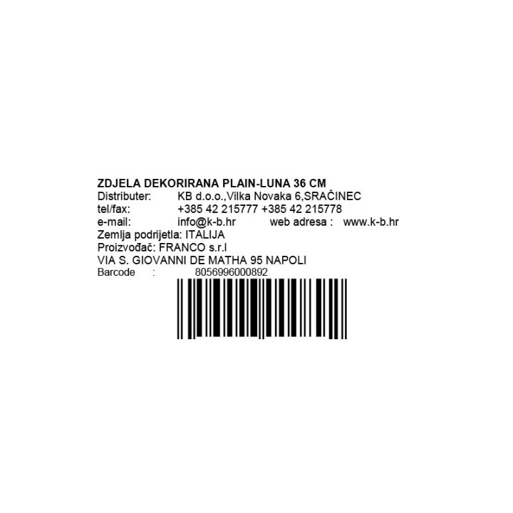 ZDJELA DEKORIRANA PLAIN-LUNA 36 CM