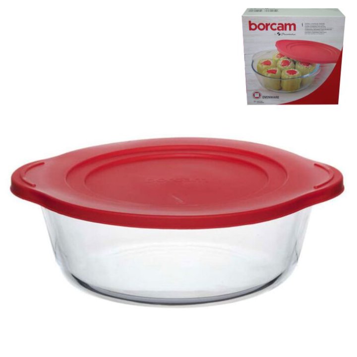 VATROSTALNA POSUDA ZA HRANU OKRUGLA S POKLOPCEM 2100 ML