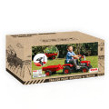 DJEČJI TRAKTOR NA PEDALE S PRIKOLICOM CRVENI 52x143x45 CM