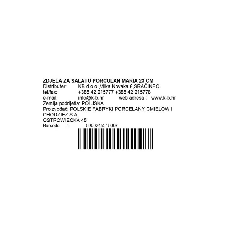 ZDJELA ZA SALATU PORCULAN MARIA 23 CM