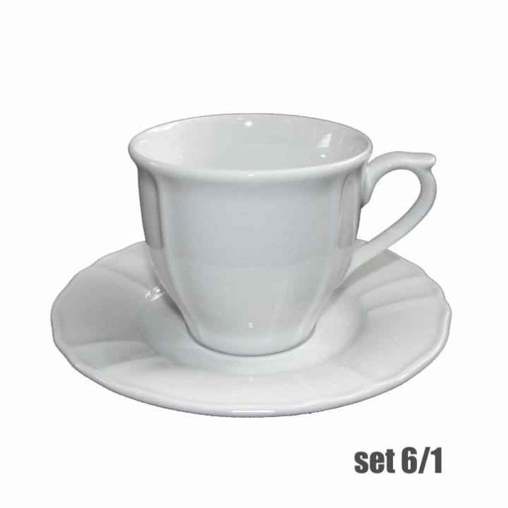 ŠALICE ZA KAVU PORCULAN 6/1 200 ML MARIA - BIJELA