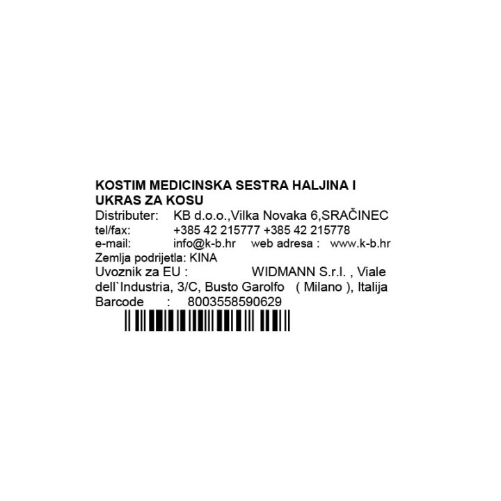 KOSTIM ZA MAŠKARE MEDICINSKA SESTRA S - M
