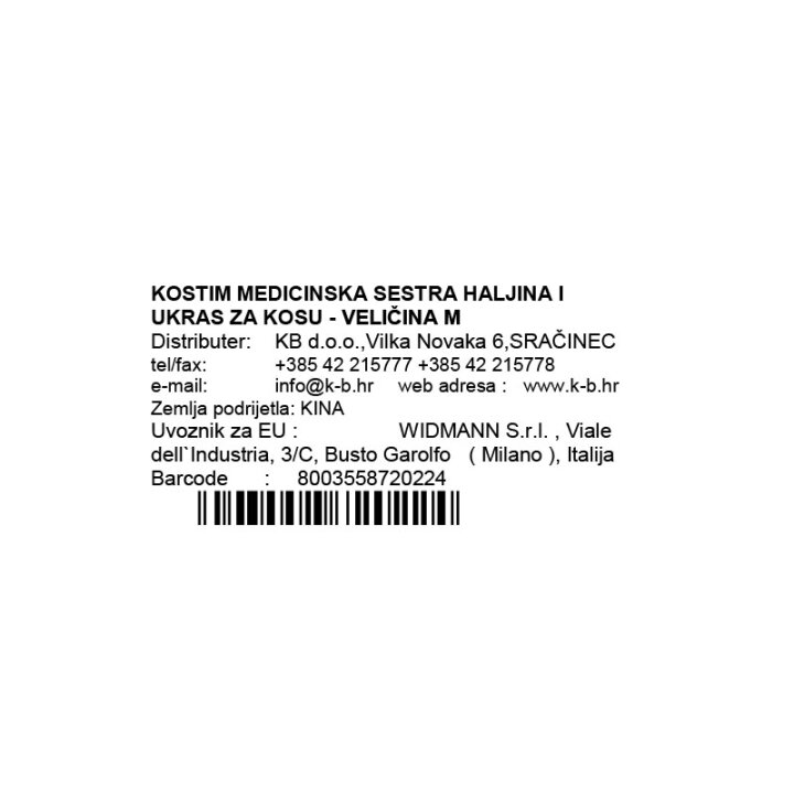 KOSTIM MEDICINSKA SESTRA VELIČINA M