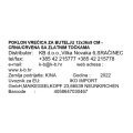 POKLON VREĆICA ZA BUTELJU 12x36x9 CM - CRNA/CRVENA SA ZLATNIM TOČKAMA