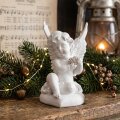 ANĐEO FIGURA SA GLITER SRCEM 13 CM - SORT