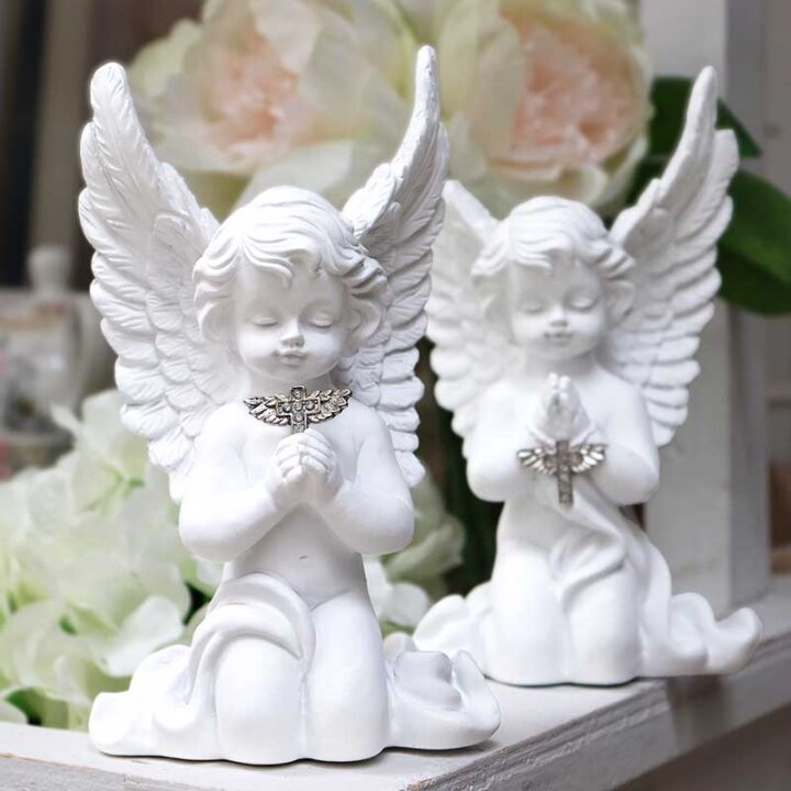 ANĐEO FIGURA SA GLITER KRIŽIĆEM 17,5 CM - SORT