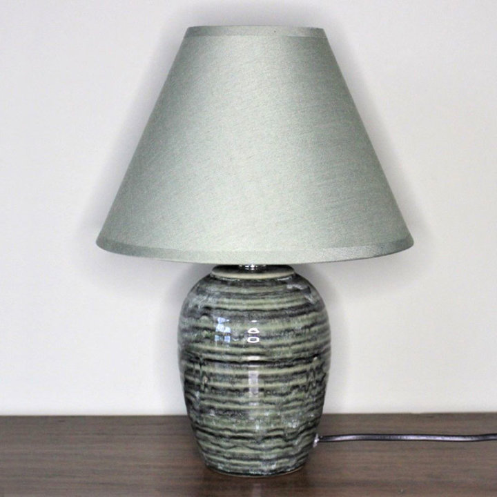 LAMPA NOĆNA KERAMIČKA ZELENA 31,5 CM