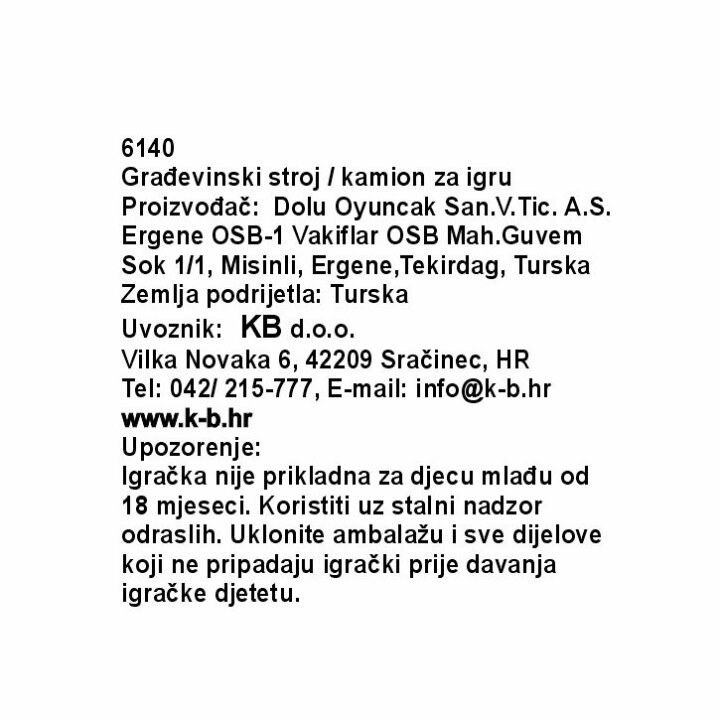 KAMION / BAGER ZA IGRU  - DISPLAY