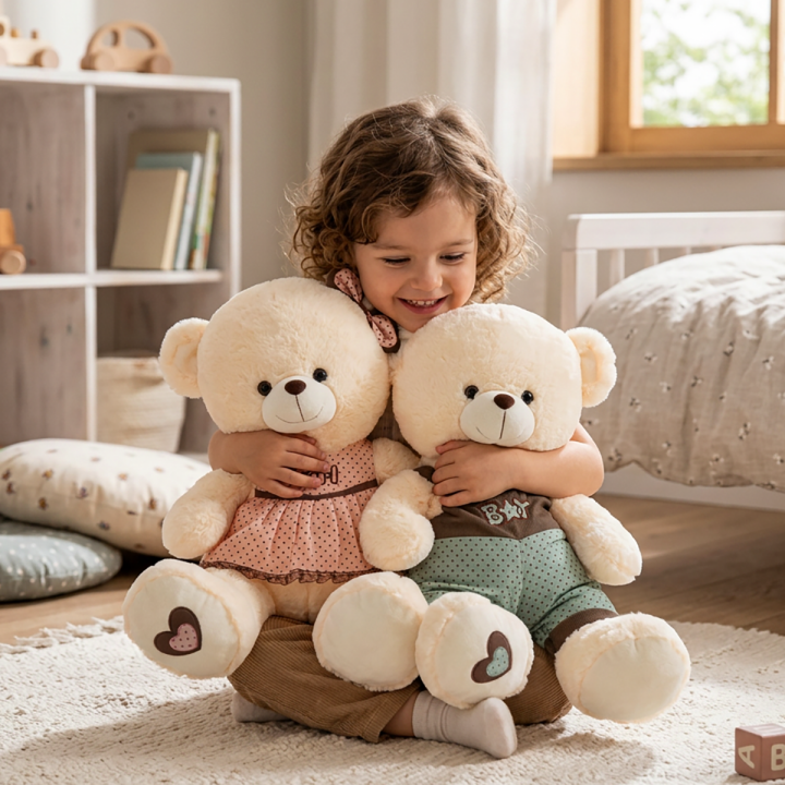 MEDO PLIŠANI BOY S HLAČAMA / GIRL S HALJINICOM 42 CM