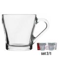 STAKLENE ŠALICE ZA KAVU CHROMA 2/1 205 ML