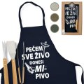 SET ZA ROŠTILJ U POKLON KUTIJI - INOX PRIBOR + PREGAČA  Pečem sve živo