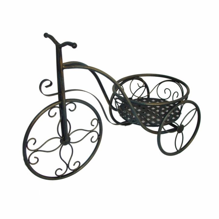 STALAK ZA CVIJEĆE TRICIKL METALNI ANTIK 47x21x33,5 CM