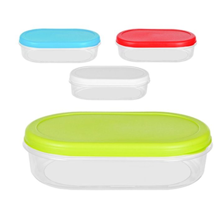 POSUDA ZA ČUVANJE HRANE OVALNA S POKLOPCEM U BOJI 27x14x7 CM- PVC