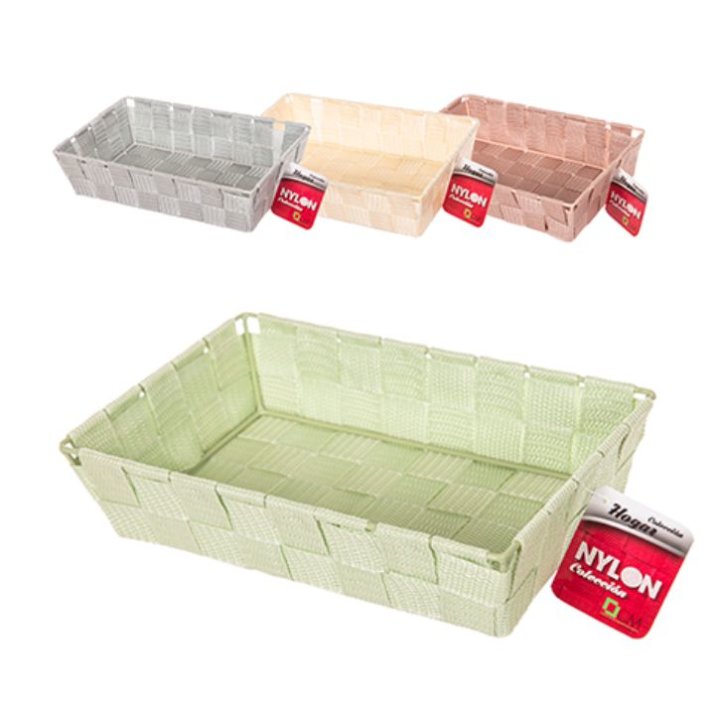 KOŠARICA ČETVRTASTA NYLON 25x16 CM - SORT PASTELNE BOJE