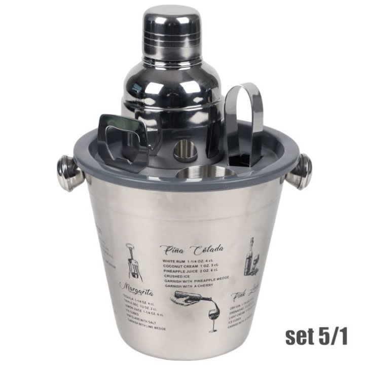 COCKTAIL MAKER SET INOX 5/1 SILVER LINE URBAN LIVING