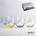 ČAŠE ZA VODU / SOK KRISTALIN RAINBOW 6/1 300 ML