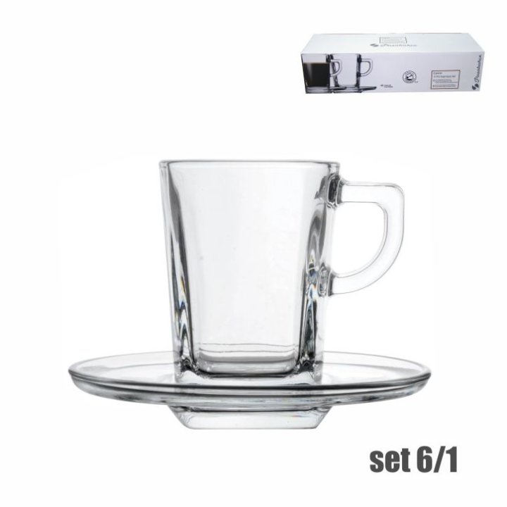 STAKLENE ŠALICE ZA ESPRESSO KAVU 72 ML 6/1