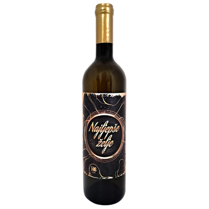 VINO BIJELO 0,75L S PRIGODNIM NATPISOM
